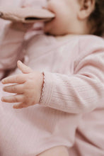 Load image into Gallery viewer, Organic Cotton Pointelle Wrap Bodysuit - Cupcake