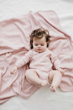 Load image into Gallery viewer, Organic Cotton Pointelle Wrap Bodysuit - Cupcake