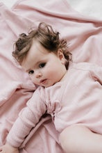 Load image into Gallery viewer, Organic Cotton Pointelle Wrap Bodysuit - Cupcake