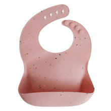 將圖片載入圖庫檢視器 Silicone Baby Bib (Powder Pink Confetti)