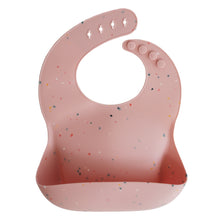 Load image into Gallery viewer, Silicone Baby Bib (Powder Pink Confetti)