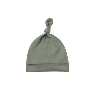 KNOTTED BABY HAT | BASIL  ( Size: 0-6m )