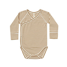 Load image into Gallery viewer, SIDE SNAP BODYSUIT | WALNUT STRIPE