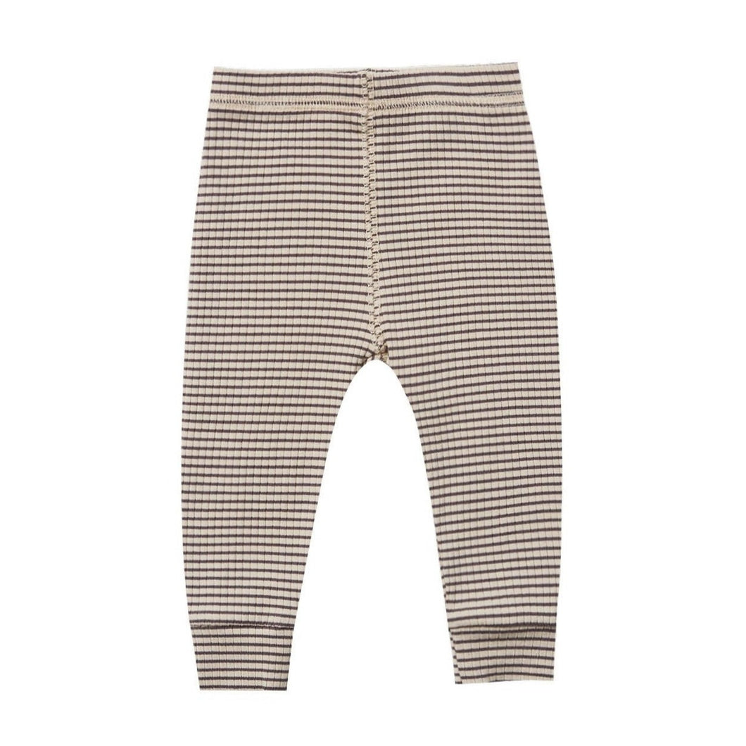 Ribbed Legging | Charcoal Stripe