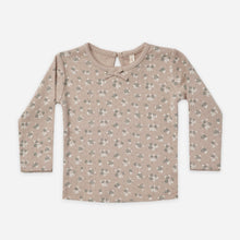 Load image into Gallery viewer, POINTELLE LONG SLEEVE TEE | TRUFFLE FLORAL