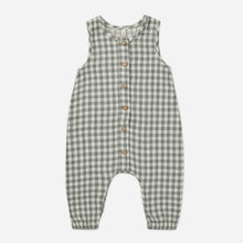 將圖片載入圖庫檢視器 woven jumpsuit | sea green gingham