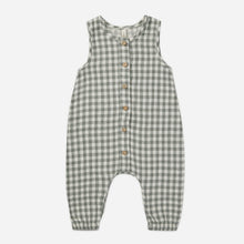 Load image into Gallery viewer, woven jumpsuit | sea green gingham