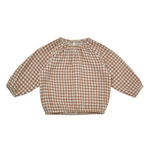 Load image into Gallery viewer, CINCH LONG SLEEVE TEE | COCOA GINGHAM