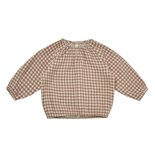 CINCH LONG SLEEVE TEE | COCOA GINGHAM