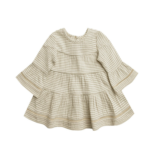 BELLE DRESS | BASIL STRIPE