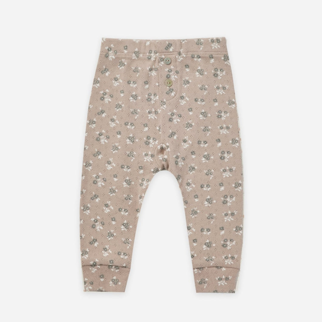 POINTELLE LEGGING | TRUFFLE FLORAL