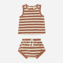 Load image into Gallery viewer, TERRY TANK + SHORT SET | AMBER-STRIPE