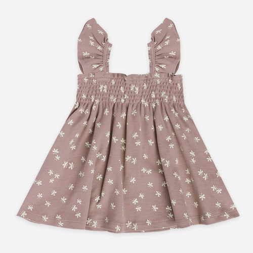 smocked jersey dress | butterflies