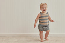 Load image into Gallery viewer, terry tank set | ocean + latte stripe