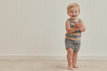 Load image into Gallery viewer, terry tank set | ocean + latte stripe