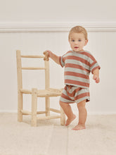 Load image into Gallery viewer, terry tee &amp; shorts set | sienna + sky stripe