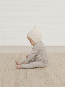 Ribbed Legging | Charcoal Stripe