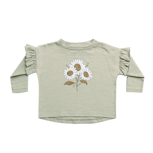 RUFFLE LONGSLEEVE TEE || BOUQUET