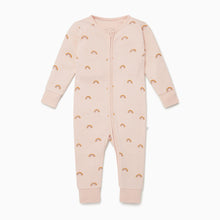 Load image into Gallery viewer, Rainbow Blush Zip-Up Sleepsuit