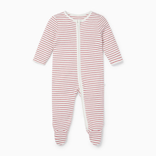 Ruby Stripe Clever Zip Sleepsuit