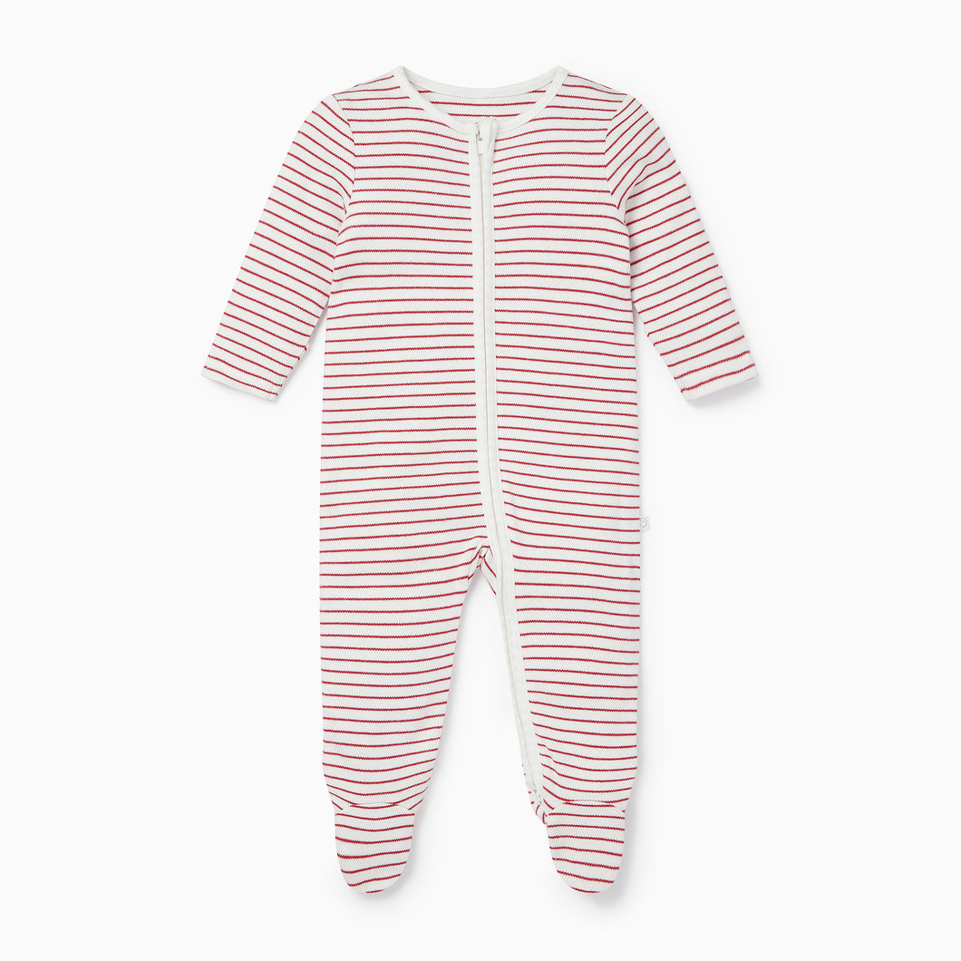 Ruby Stripe Clever Zip Sleepsuit