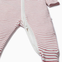 Load image into Gallery viewer, Ruby Stripe Clever Zip Sleepsuit