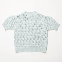 Load image into Gallery viewer, Scrabble Short Sleeve Jumper - Powder Blue Organic Cotton Knit