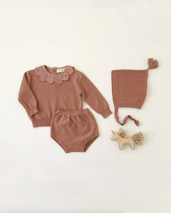 Petal Knit Sweater | clay