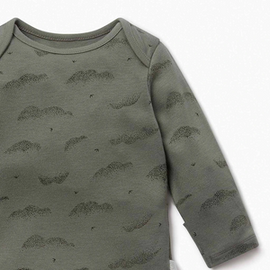 Khaki Cloud Long Sleeve Bodysuit