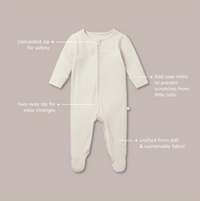 Load image into Gallery viewer, Ribbed Clever Zip Sleepsuit - Berry