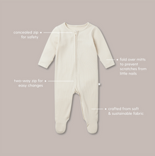 Load image into Gallery viewer, Ribbed Clever Zip Sleepsuit - Blush