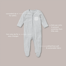 Load image into Gallery viewer, Clever Zip Sleepsuit - White