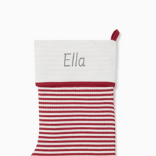 Load image into Gallery viewer, Ruby Stripe Ribbed Stocking