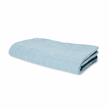 將圖片載入圖庫檢視器 Pre-Washed Large Muslin Swaddle - Blue