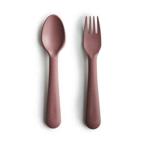 Dinnerware Fork and Spoon Set (Woodchuck)