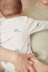 Whale Zip-Up Sleepsuit