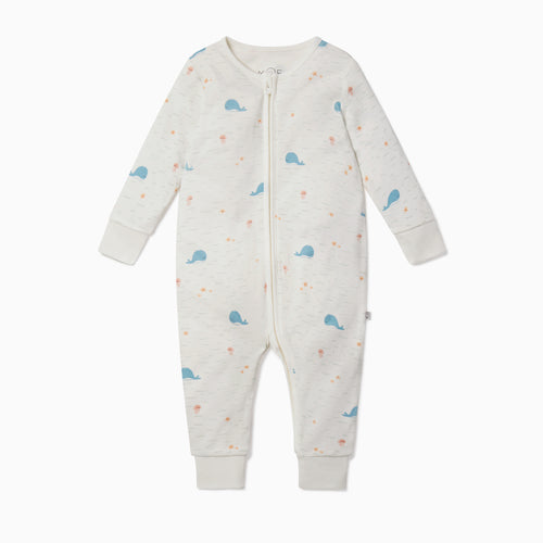 Whale Zip-Up Sleepsuit