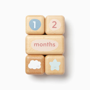 Wooden Baby Milestone Blocks