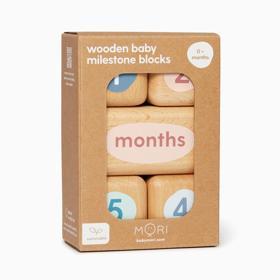 Wooden Baby Milestone Blocks