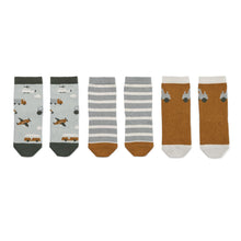 Load image into Gallery viewer, SILAS SOCKS 3 PACK - VEHICLES / DOVE BLUE