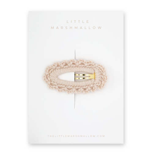 Crochet Clip // Blush Cream