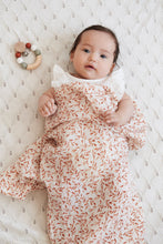 Load image into Gallery viewer, CamCam Copenhagen Nursery Swaddle - GOTS Caramel Leaves