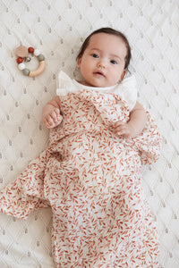 CamCam Copenhagen Nursery Swaddle - GOTS Caramel Leaves