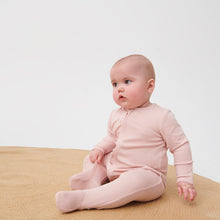 Load image into Gallery viewer, Ribbed Clever Zip Sleepsuit - Blush