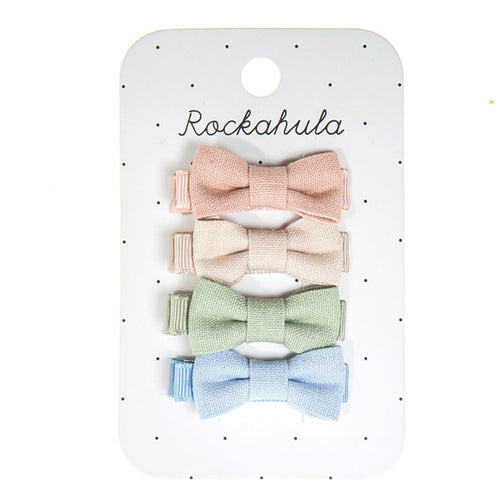 Meadow Linen Bow Clips