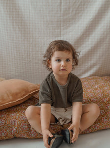 Olive Terry Boxy T-Shirt
