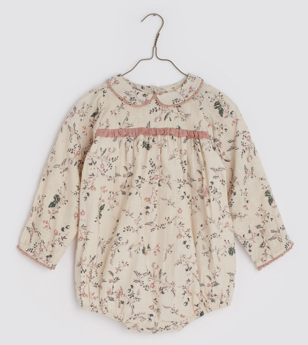 Emile Romper - mallow floral