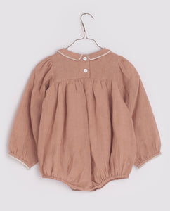 Emile Romper - mallow linen