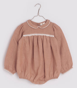 Emile Romper - mallow linen