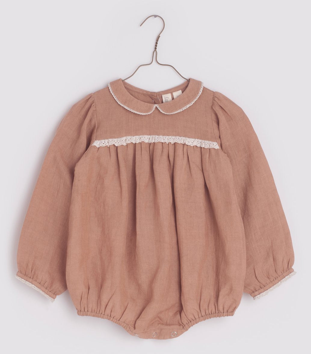 Emile Romper - mallow linen